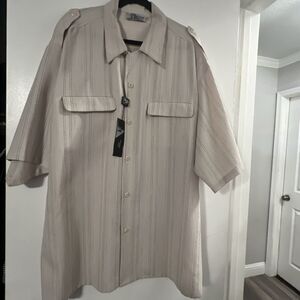 VTG SMOKEY JOES Shirt 2XL XXL Brown Tan Rretro Button Up Shirt New‎ With Tags